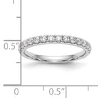 14k White Gold 1/2 carat Lab Grown Diamond VS/SI+ G+ Complete Wedding Band