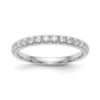 Lab-Grown Diamond Wedding Band in 14K White Gold, 3.3mm (1/2 ct. tw.), Size 7 - Sophia Jewelers