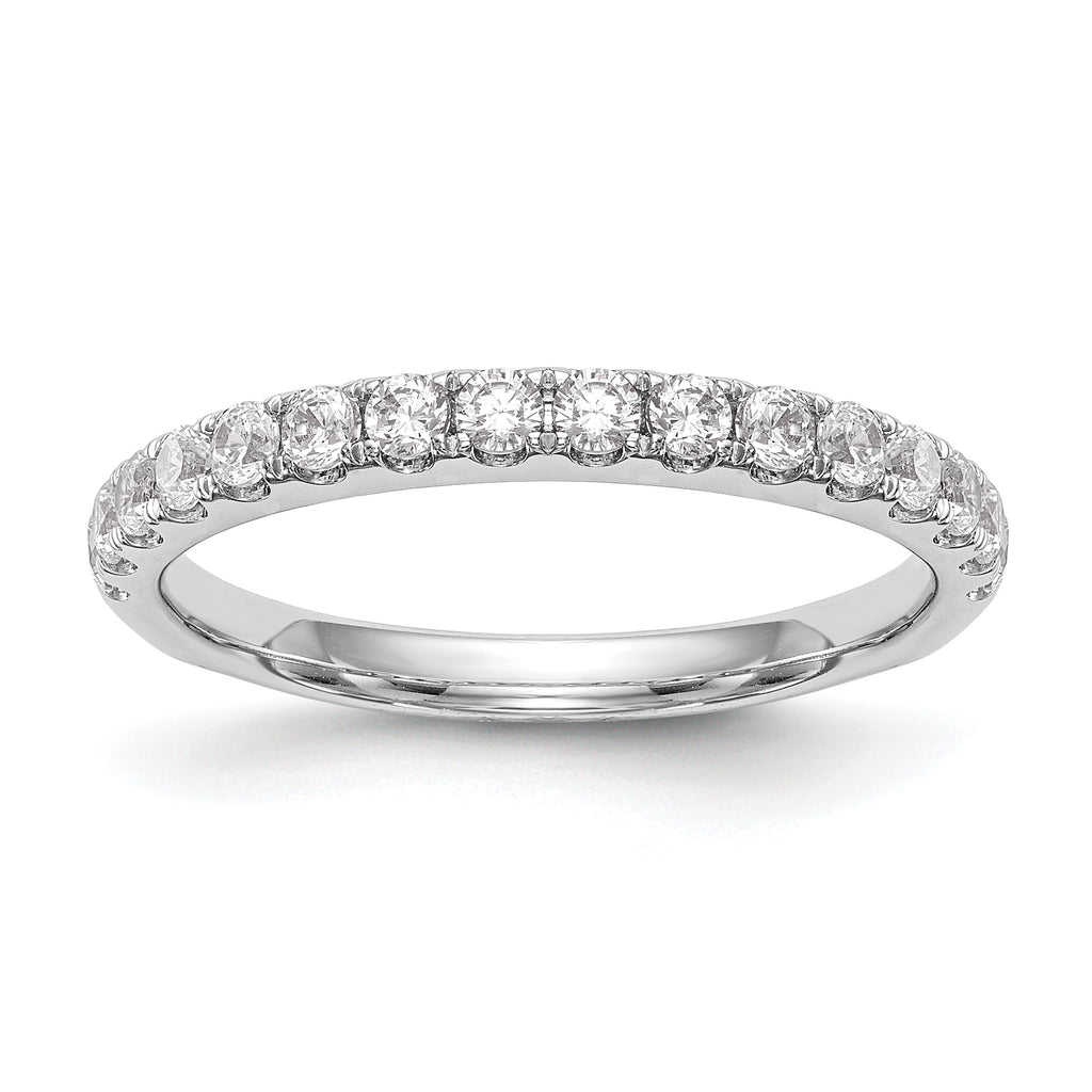 14k White Gold 1/2 carat Lab Grown Diamond VS/SI+ G+ Complete Wedding Band