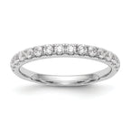 14k White Gold 1/2 carat Lab Grown Diamond VS/SI+ G+ Complete Wedding Band