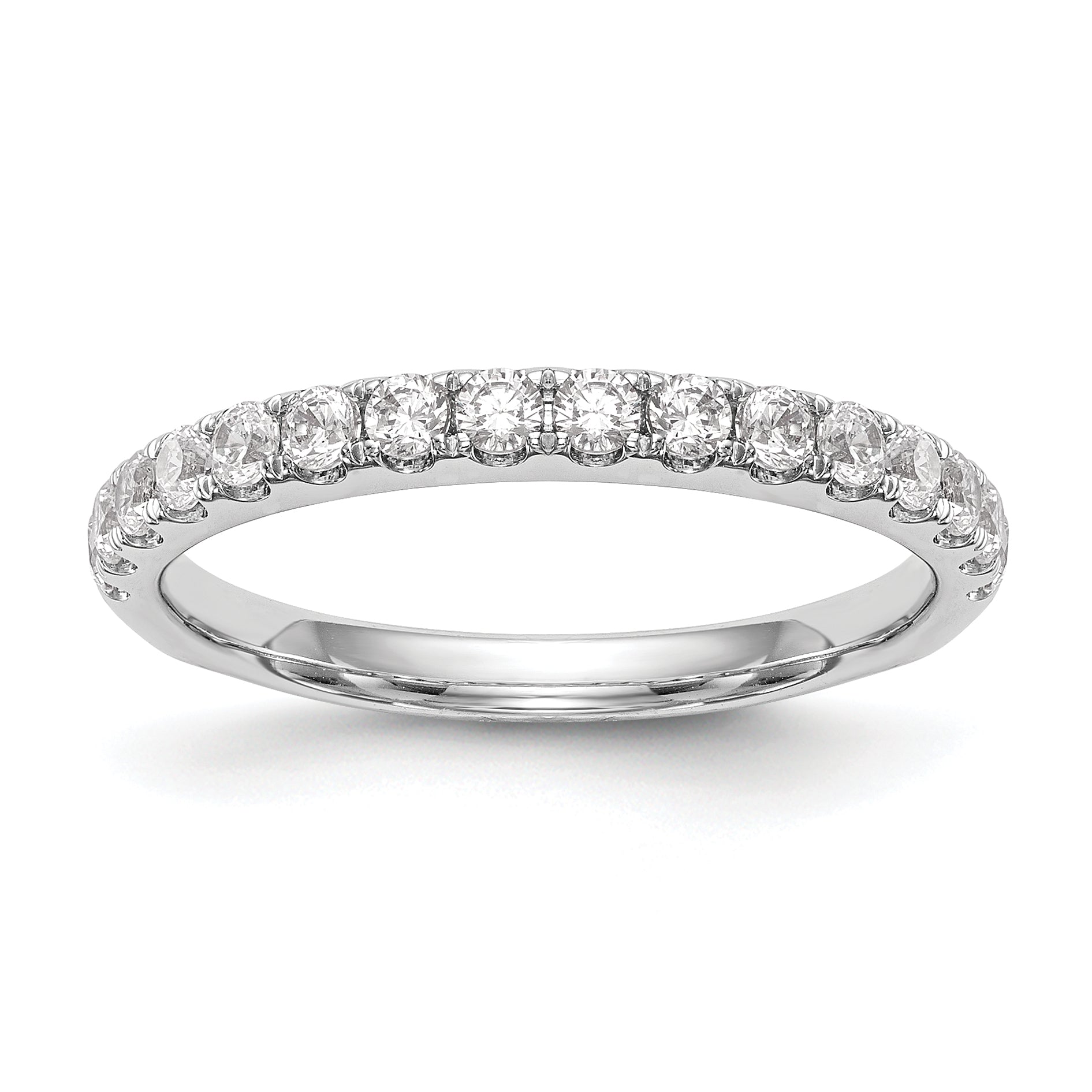 14k White Gold 1/2 carat Lab Grown Diamond VS/SI+ G+ Complete Wedding Band