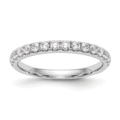 14k White Gold 1/2 carat Lab Grown Diamond VS/SI+ G+ Complete Wedding Band