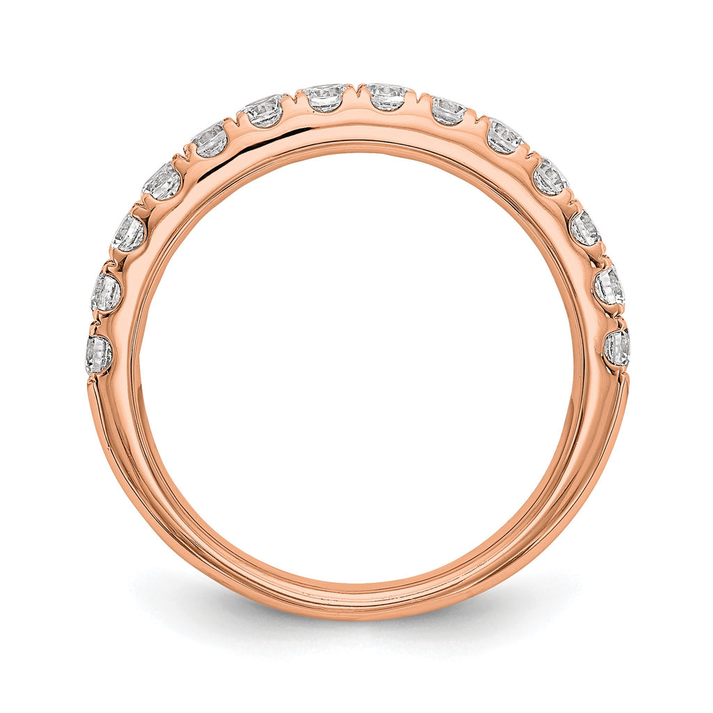 Lab-Grown Diamond Wedding Band in 14K Rose Gold, 3mm (3/4 ct. tw.), Size 7 - Sophia Jewelers