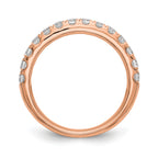 Lab-Grown Diamond Wedding Band in 14K Rose Gold, 3mm (3/4 ct. tw.), Size 7 - Sophia Jewelers
