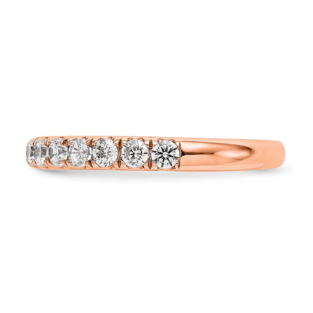 Lab-Grown Diamond Wedding Band in 14K Rose Gold, 3mm (3/4 ct. tw.), Size 7 - Sophia Jewelers