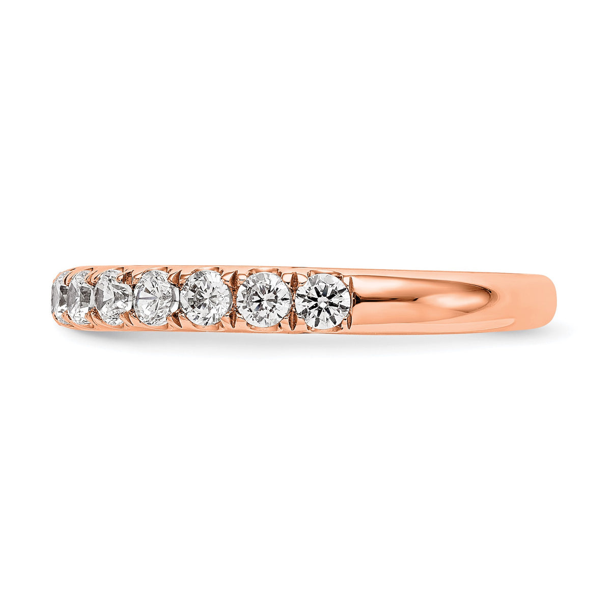 Lab-Grown Diamond Wedding Band in 14K Rose Gold, 3mm (3/4 ct. tw.), Size 7 - Sophia Jewelers