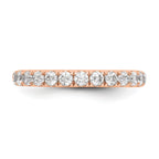 Lab-Grown Diamond Wedding Band in 14K Rose Gold, 3mm (3/4 ct. tw.), Size 7 - Sophia Jewelers