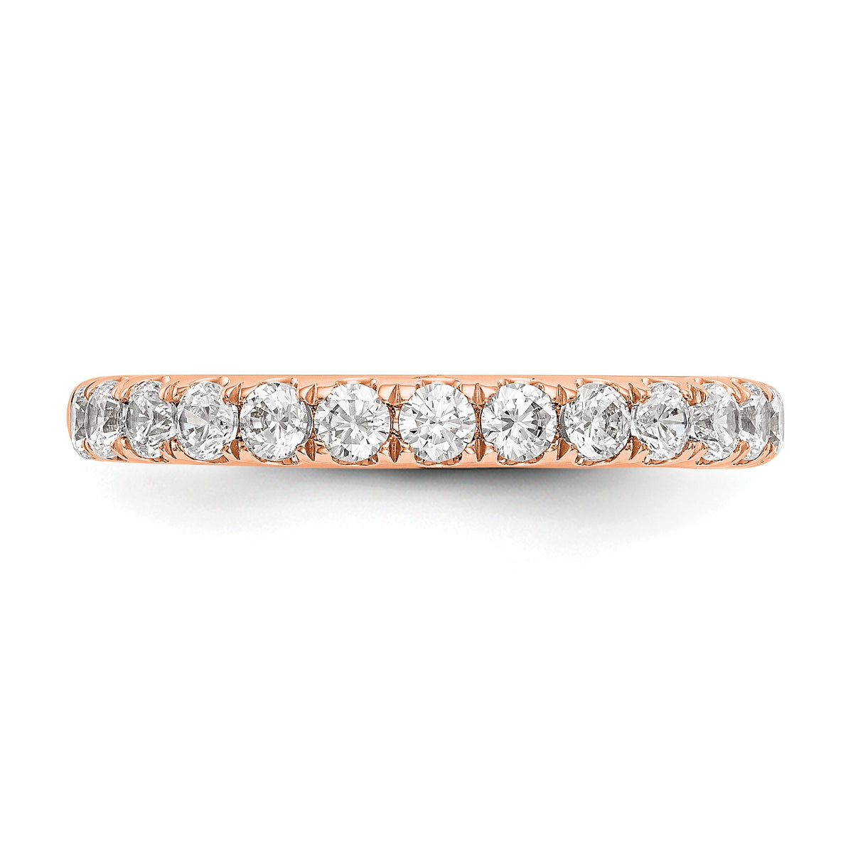 Lab-Grown Diamond Wedding Band in 14K Rose Gold, 3mm (3/4 ct. tw.), Size 7 - Sophia Jewelers