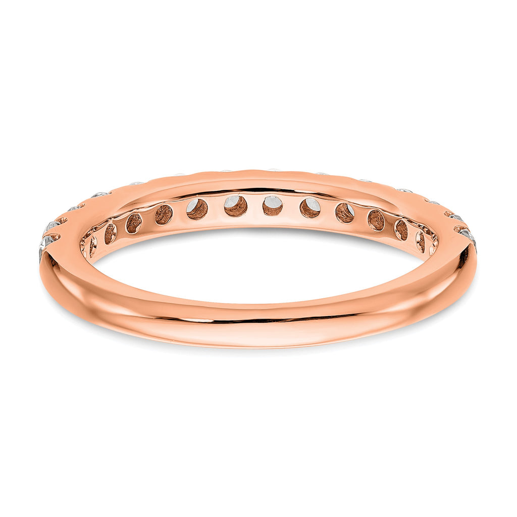 Lab-Grown Diamond Wedding Band in 14K Rose Gold, 3mm (3/4 ct. tw.), Size 7 - Sophia Jewelers