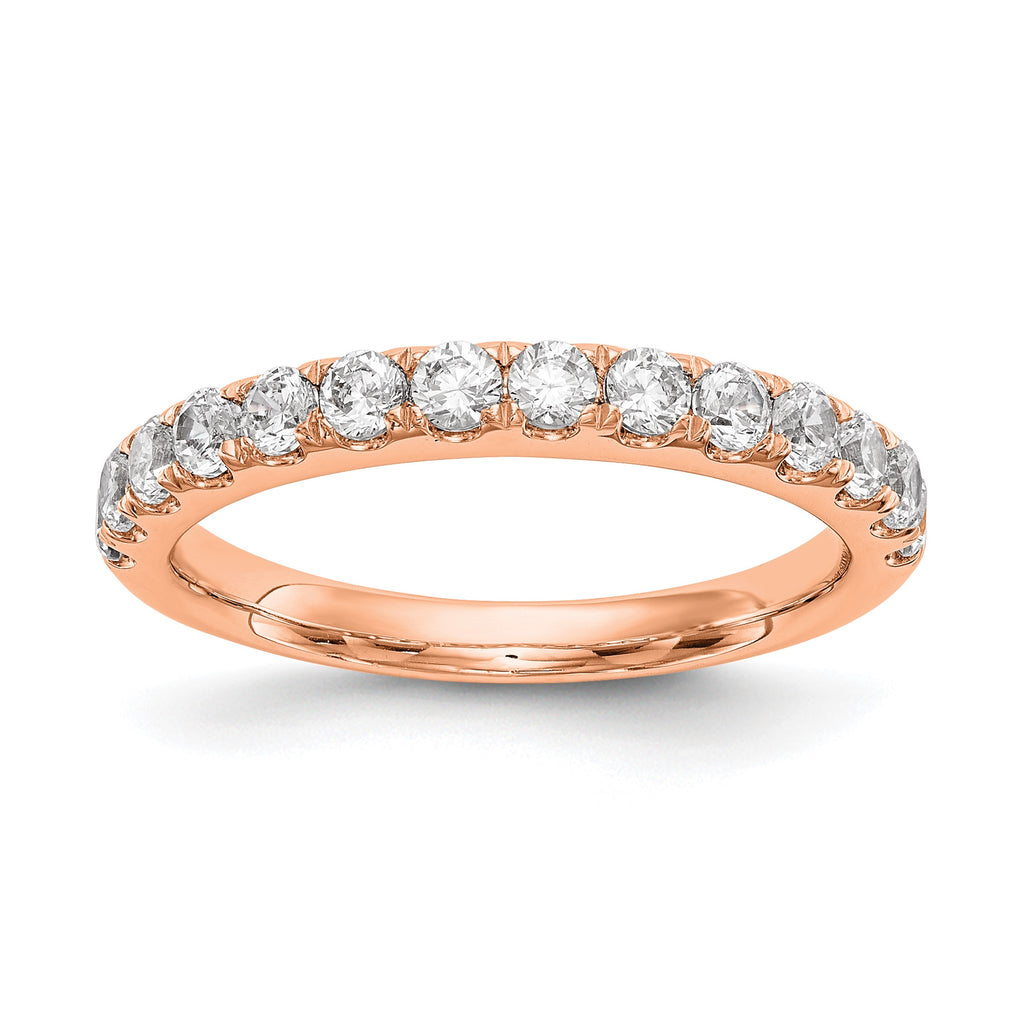 Lab-Grown Diamond Wedding Band in 14K Rose Gold, 3mm (3/4 ct. tw.), Size 7 - Sophia Jewelers