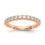 Lab-Grown Diamond Wedding Band in 14K Rose Gold, 3mm (3/4 ct. tw.), Size 7 - Sophia Jewelers