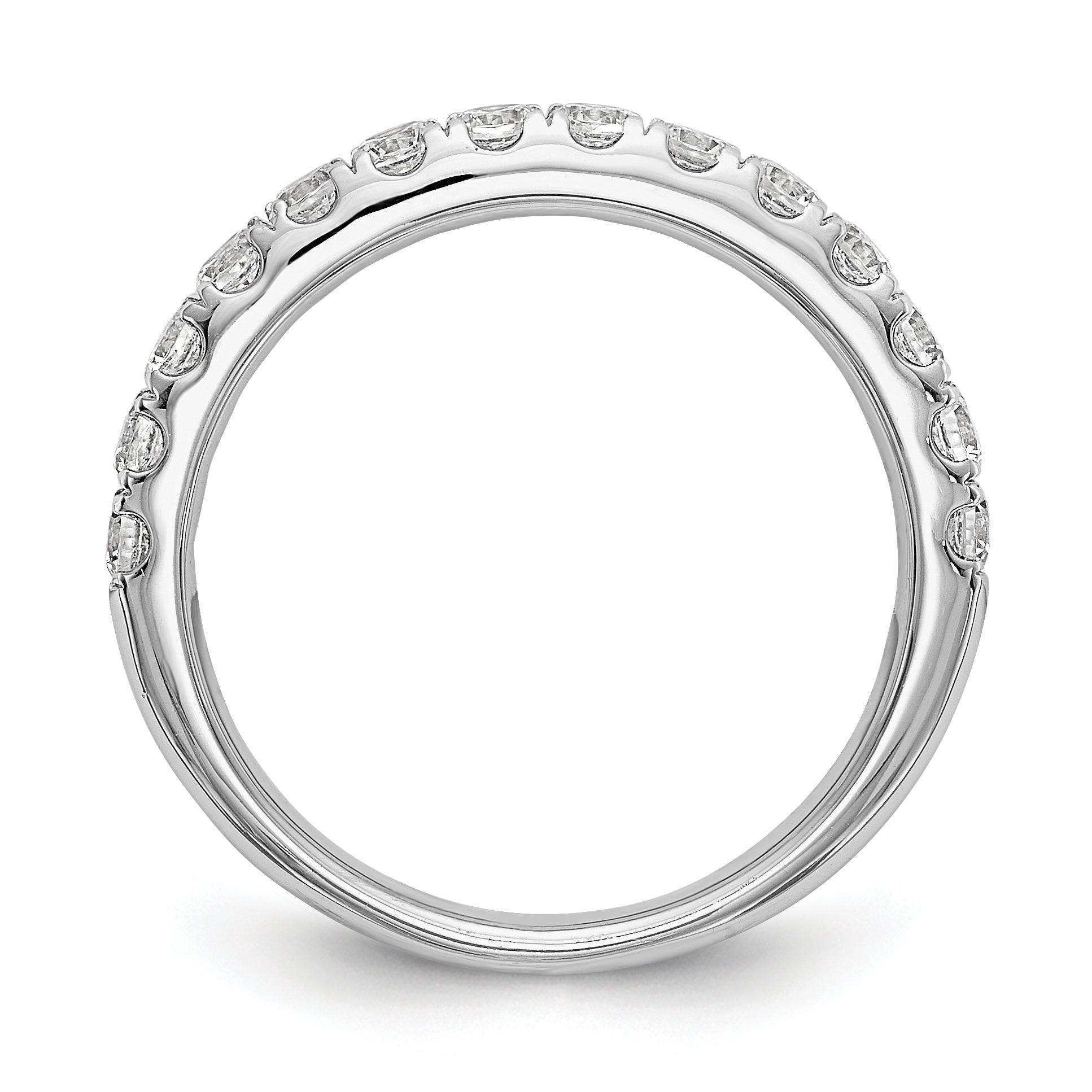 14k White Gold 3/4 carat Lab Grown Diamond VS/SI+ G+ Complete Wedding Band