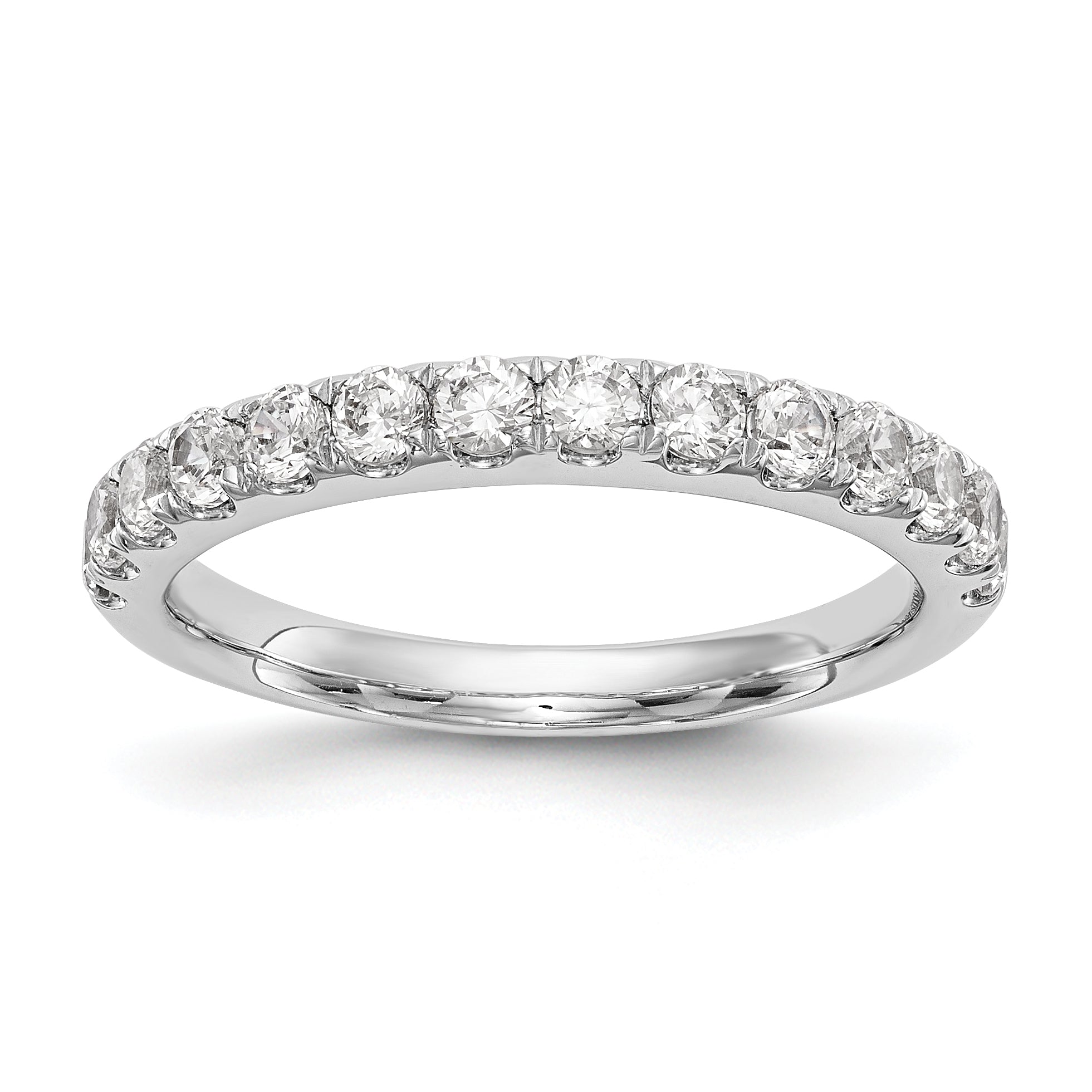 14k White Gold 3/4 carat Lab Grown Diamond VS/SI+ G+ Complete Wedding Band