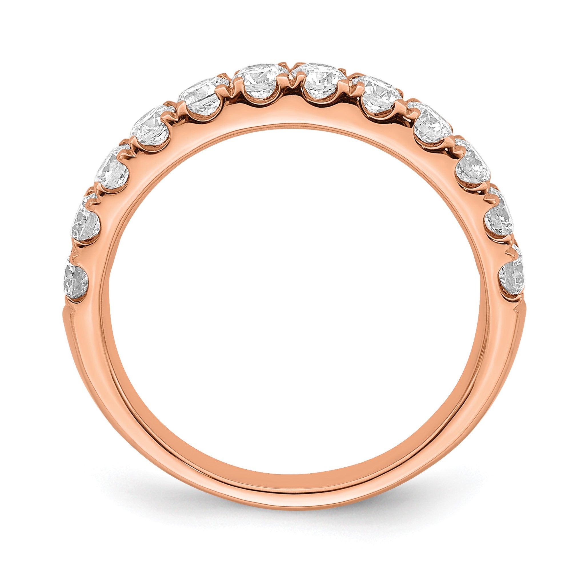 Lab-Grown Diamond Wedding Band in 14K Rose Gold, 2.5mm (7/8 ct. tw.), Size 7 Secondary image