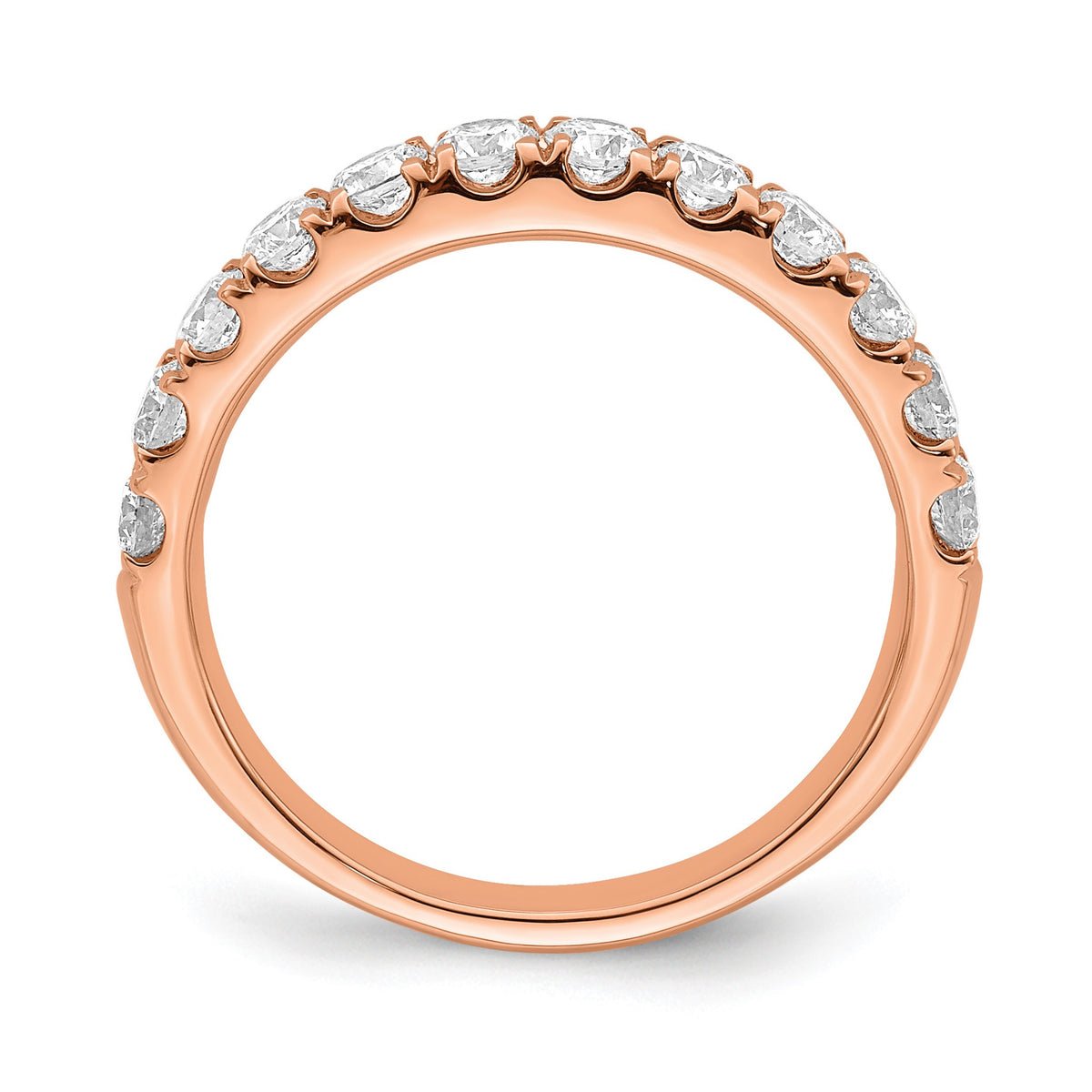 Lab-Grown Diamond Wedding Band in 14K Rose Gold, 2.5mm (7/8 ct. tw.), Size 7 - Sophia Jewelers
