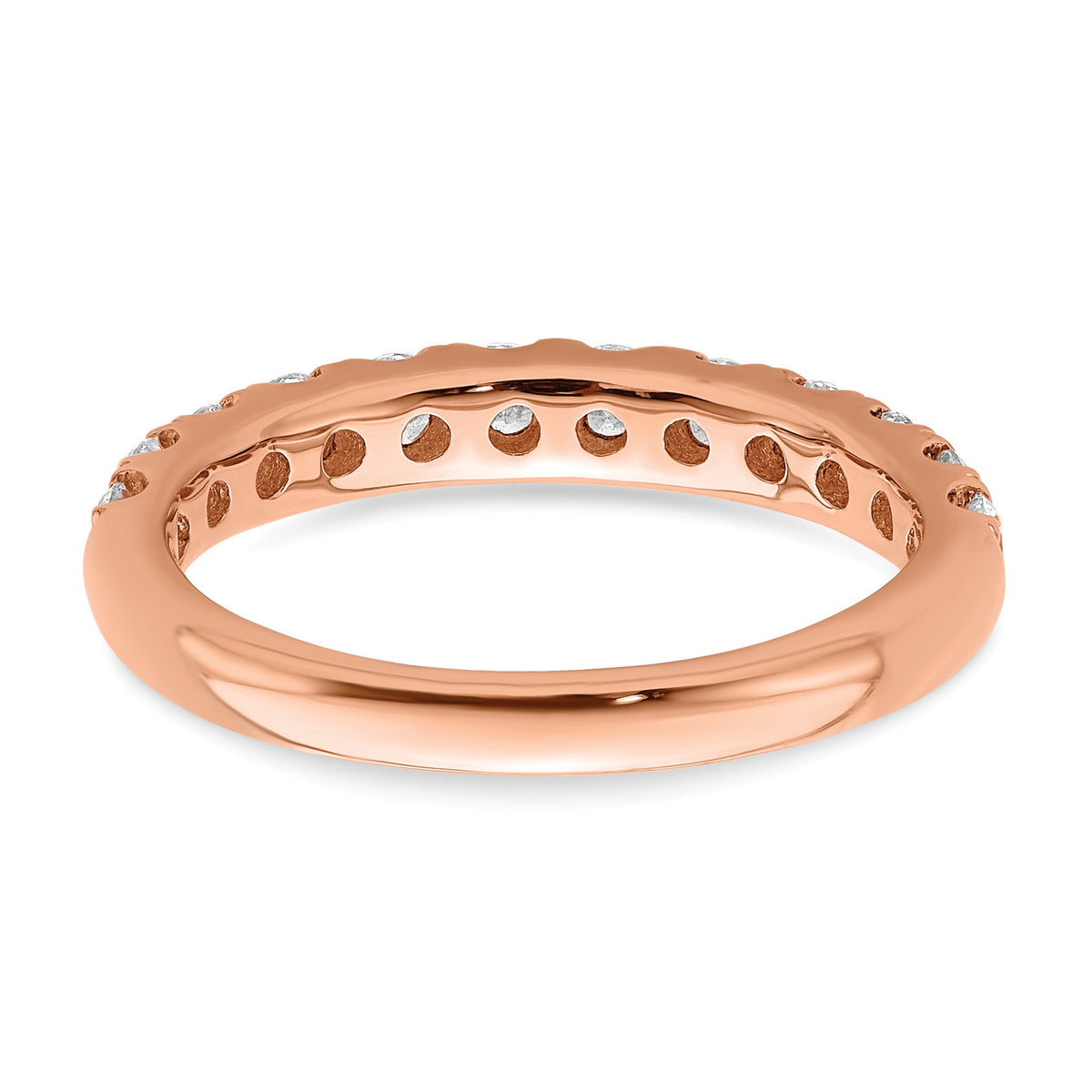 Lab-Grown Diamond Wedding Band in 14K Rose Gold, 2.5mm (7/8 ct. tw.), Size 7 - Sophia Jewelers