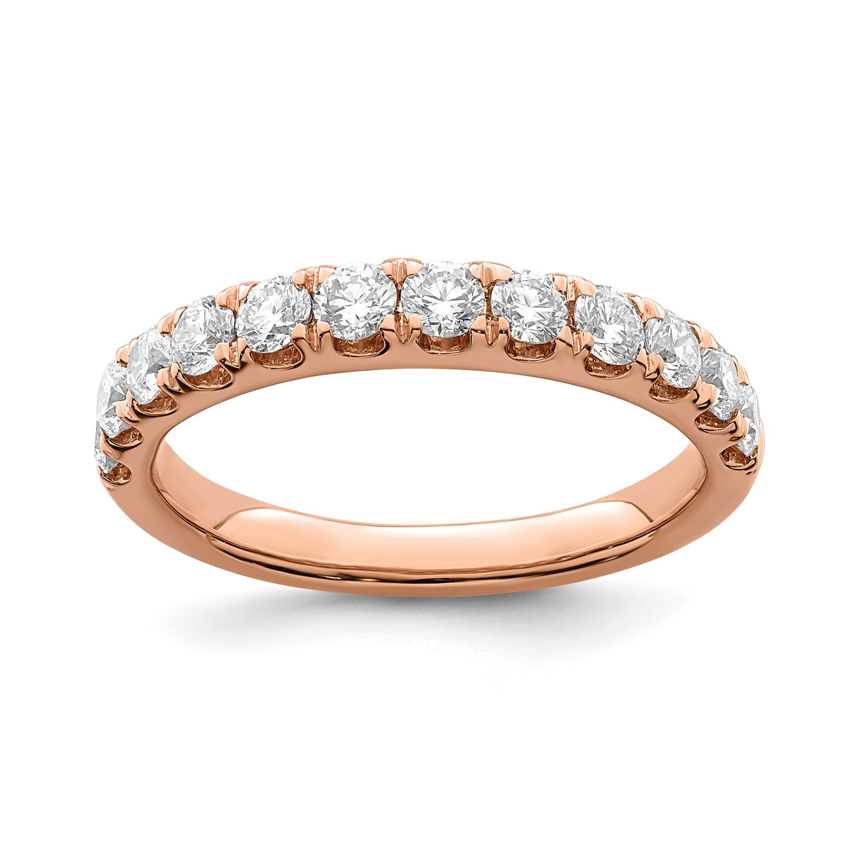 Lab-Grown Diamond Wedding Band in 14K Rose Gold, 2.5mm (7/8 ct. tw.), Size 7 - Sophia Jewelers