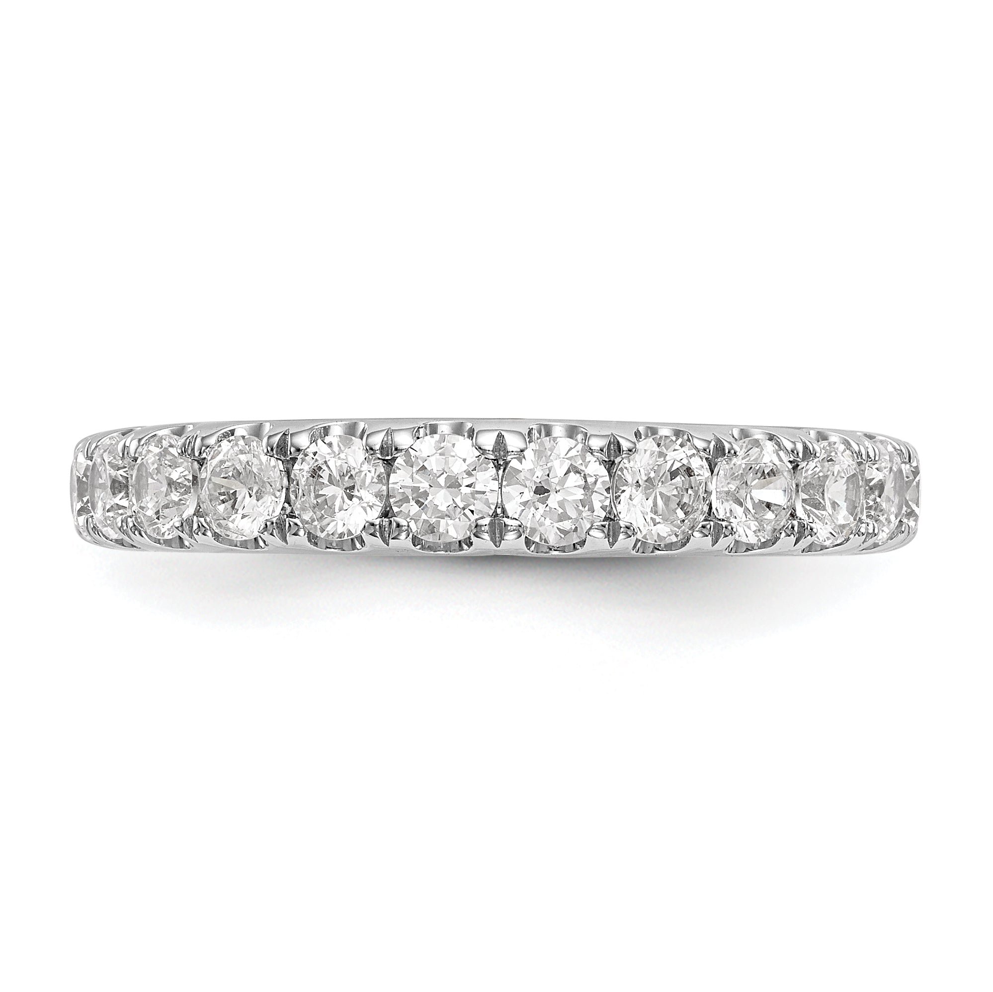 14k White Gold 7/8 carat Lab Grown Diamond VS/SI+ G+ Complete Wedding Band