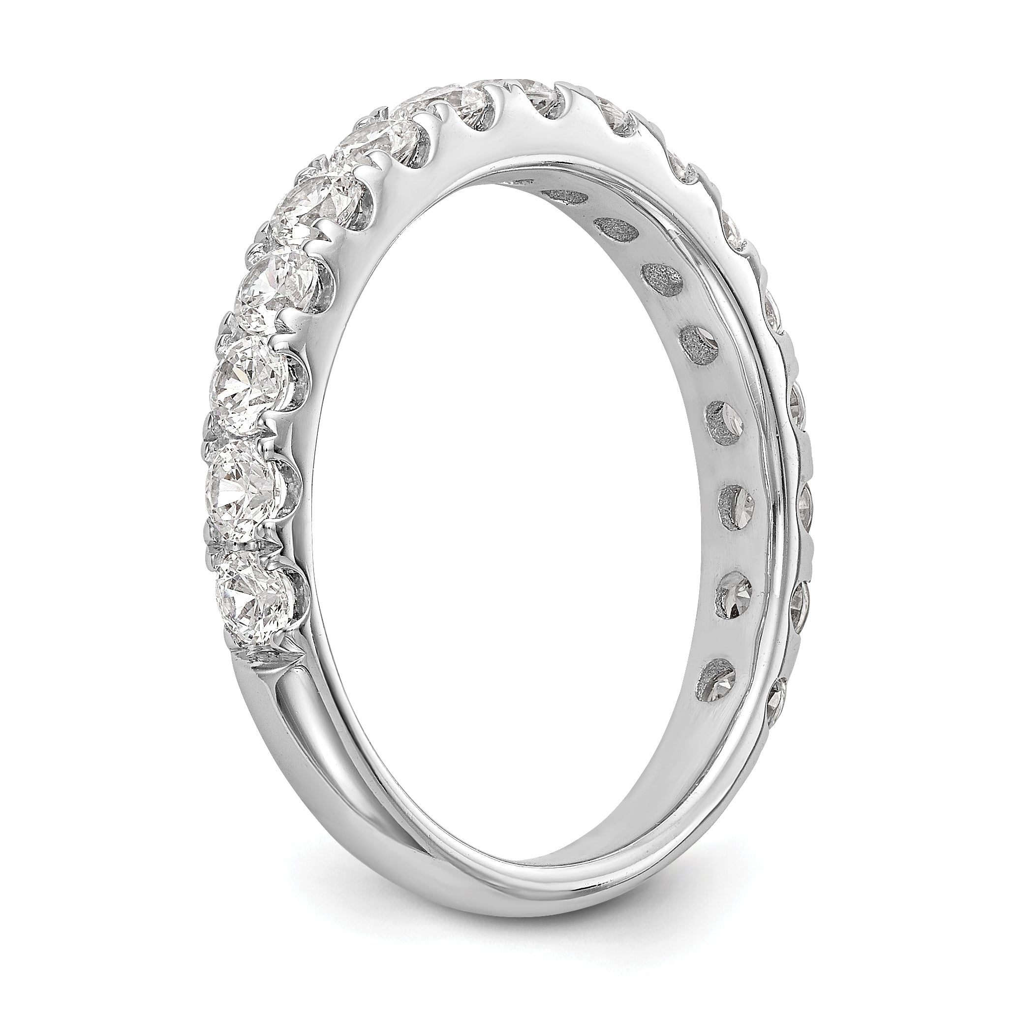 14k White Gold 7/8 carat Lab Grown Diamond VS/SI+ G+ Complete Wedding Band