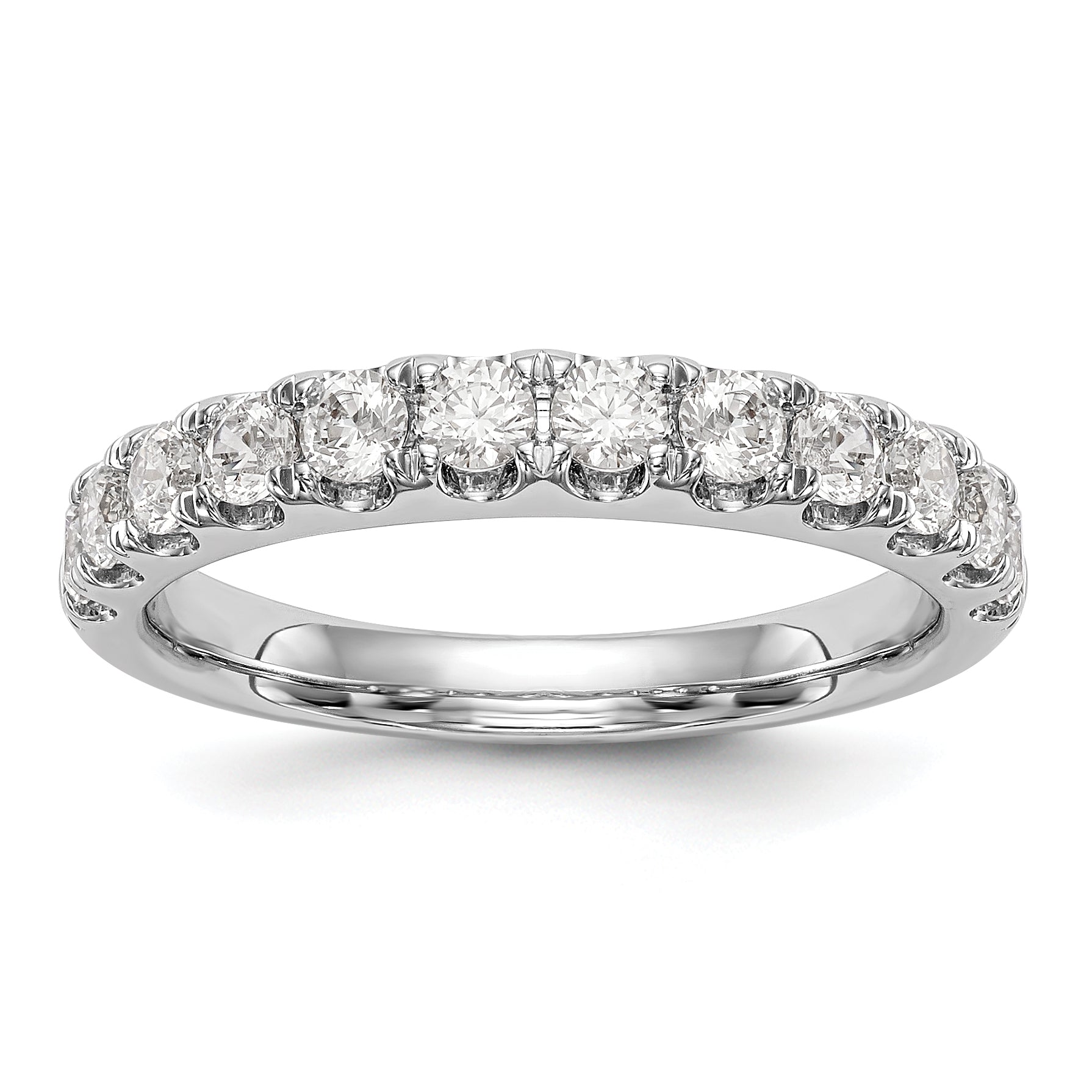 14k White Gold 7/8 carat Lab Grown Diamond VS/SI+ G+ Complete Wedding Band
