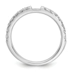 14k White Gold 1/2 carat Lab Grown Diamond VS/SI+ G+ Semi Mount Peg Set Engagement Ring