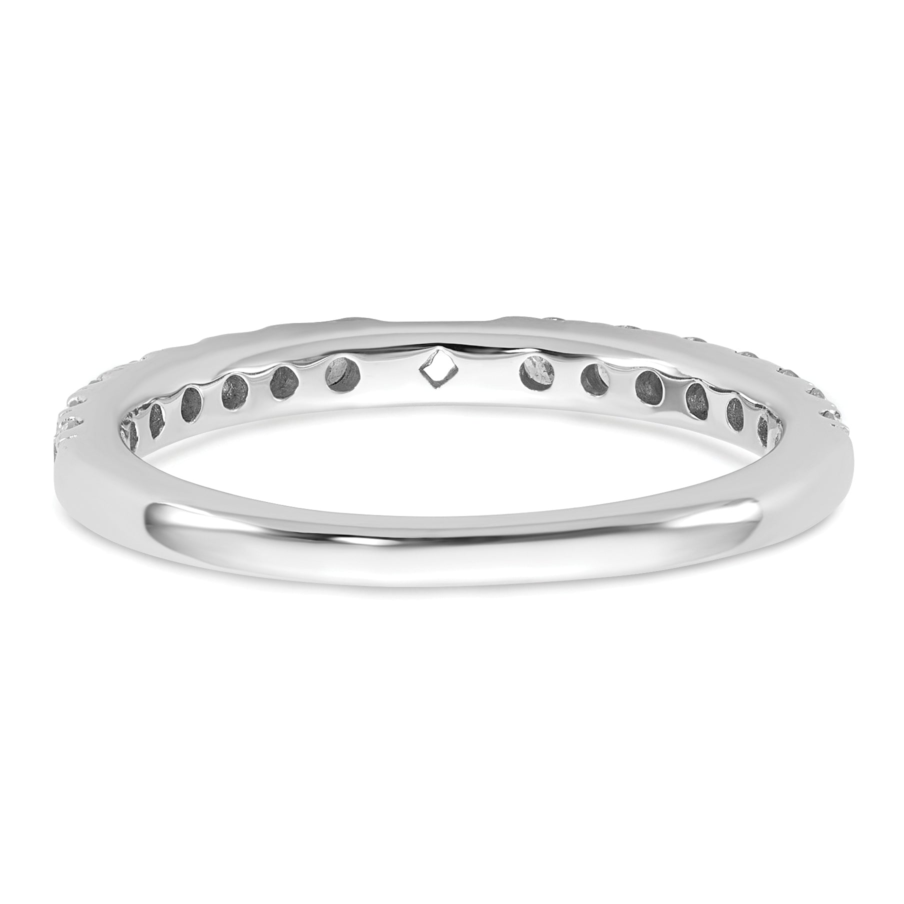 14k White Gold 1/2 carat Lab Grown Diamond VS/SI+ G+ Semi Mount Peg Set Engagement Ring