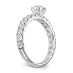 14k White Gold 1/2 carat Lab Grown Diamond VS/SI+ G+ Semi Mount Peg Set Engagement Ring