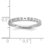 14k White Gold 1/2 carat Lab Grown Diamond VS/SI+ G+ Semi Mount Peg Set Engagement Ring
