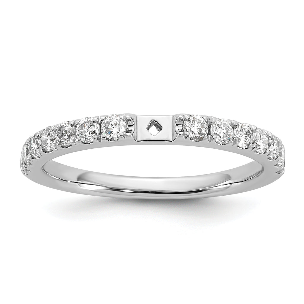 14k White Gold 1/2 carat Lab Grown Diamond VS/SI+ G+ Semi Mount Peg Set Engagement Ring