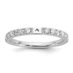 14k White Gold 1/2 carat Lab Grown Diamond VS/SI+ G+ Semi Mount Peg Set Engagement Ring