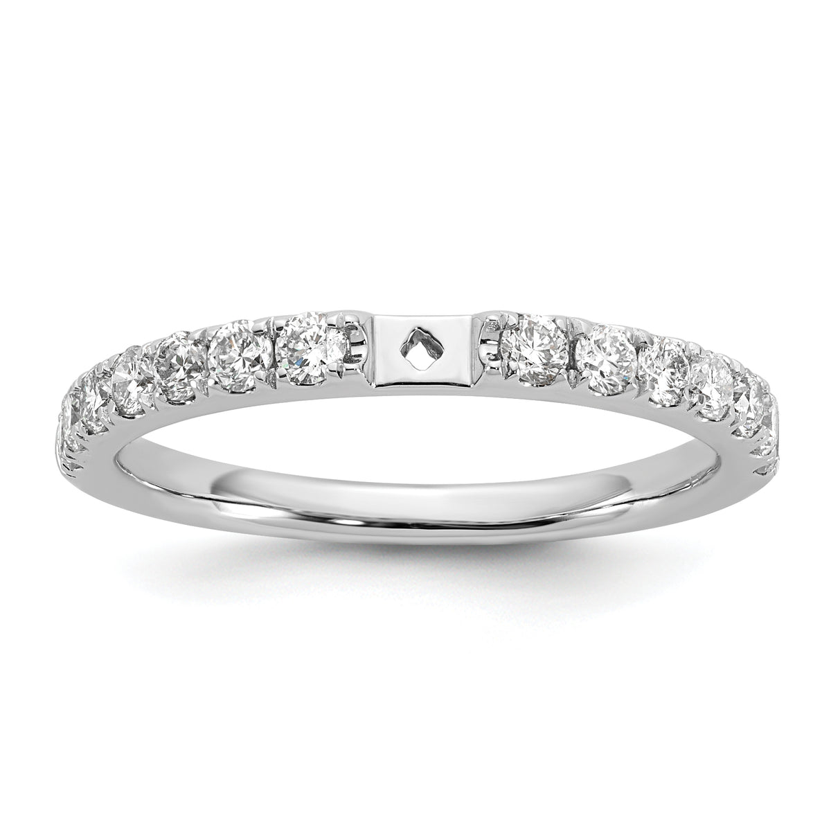 14k White Gold 1/2 carat Lab Grown Diamond VS/SI+ G+ Semi Mount Peg Set Engagement Ring