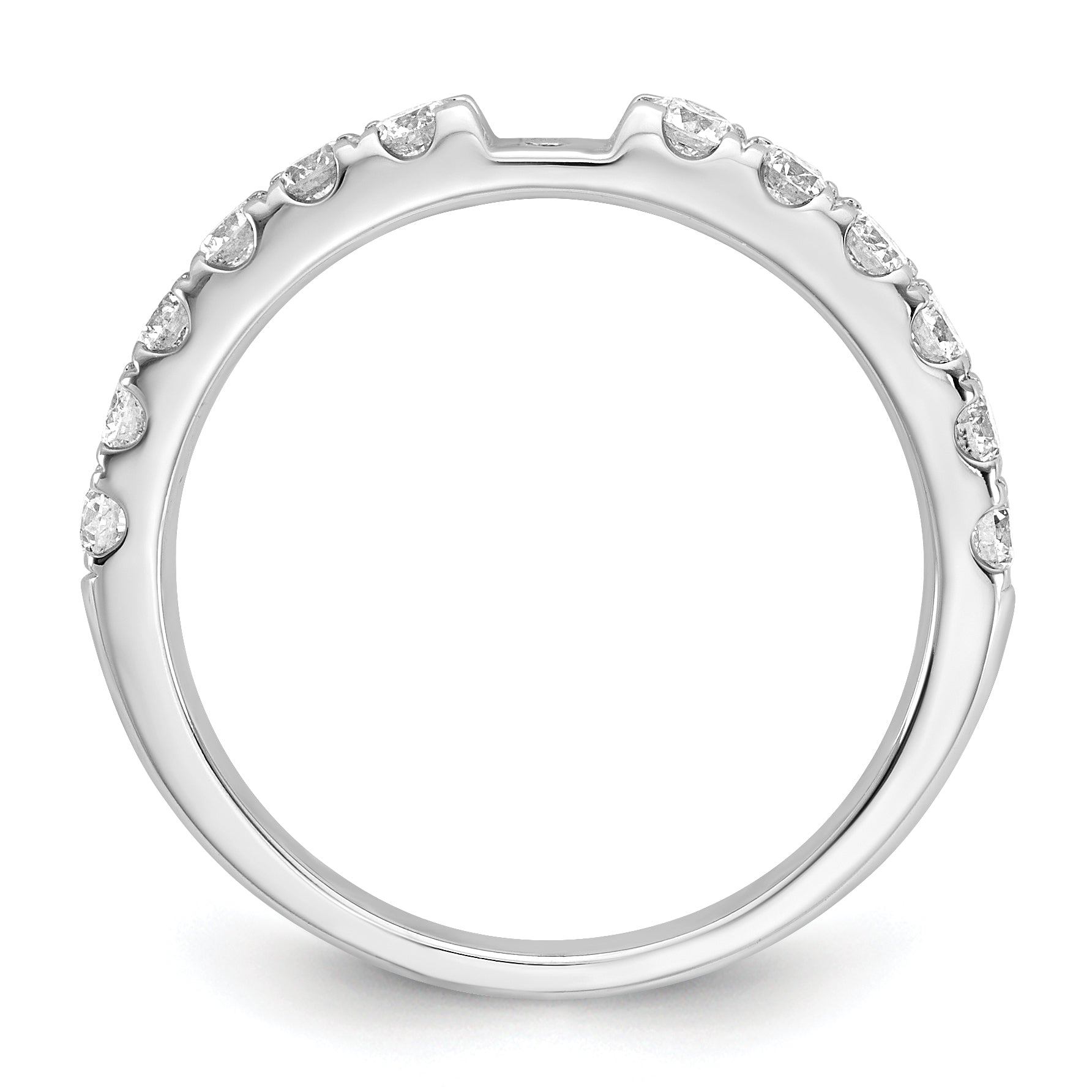 14k White Gold 5/8 carat Lab Grown Diamond VS/SI+ G+ Semi Mount Peg Set Engagement Ring Secondary image