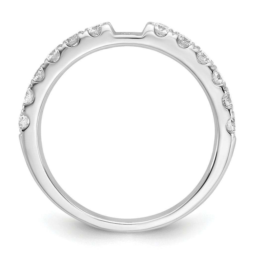 14k White Gold 5/8 carat Lab Grown Diamond VS/SI+ G+ Semi Mount Peg Set Engagement Ring