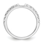 14k White Gold 5/8 carat Lab Grown Diamond VS/SI+ G+ Semi Mount Peg Set Engagement Ring