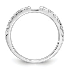14k White Gold 5/8 carat Lab Grown Diamond VS/SI+ G+ Semi Mount Peg Set Engagement Ring