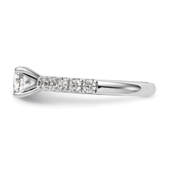 14k White Gold 5/8 carat Lab Grown Diamond VS/SI+ G+ Semi Mount Peg Set Engagement Ring