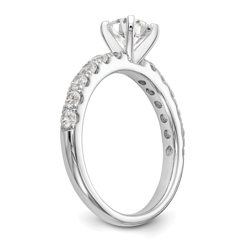 14k White Gold 5/8 carat Lab Grown Diamond VS/SI+ G+ Semi Mount Peg Set Engagement Ring