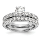 14k White Gold 5/8 carat Lab Grown Diamond VS/SI+ G+ Semi Mount Peg Set Engagement Ring