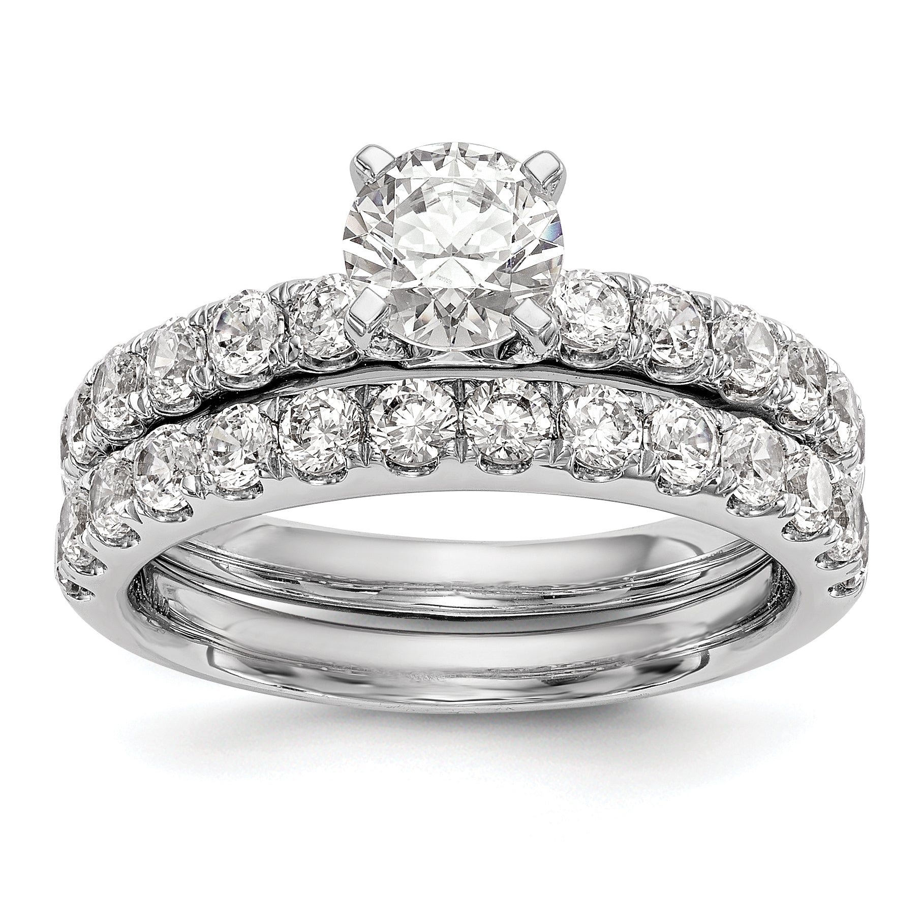 14k White Gold 5/8 carat Lab Grown Diamond VS/SI+ G+ Semi Mount Peg Set Engagement Ring