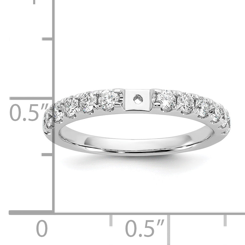 14k White Gold 5/8 carat Lab Grown Diamond VS/SI+ G+ Semi Mount Peg Set Engagement Ring