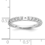 14k White Gold 5/8 carat Lab Grown Diamond VS/SI+ G+ Semi Mount Peg Set Engagement Ring