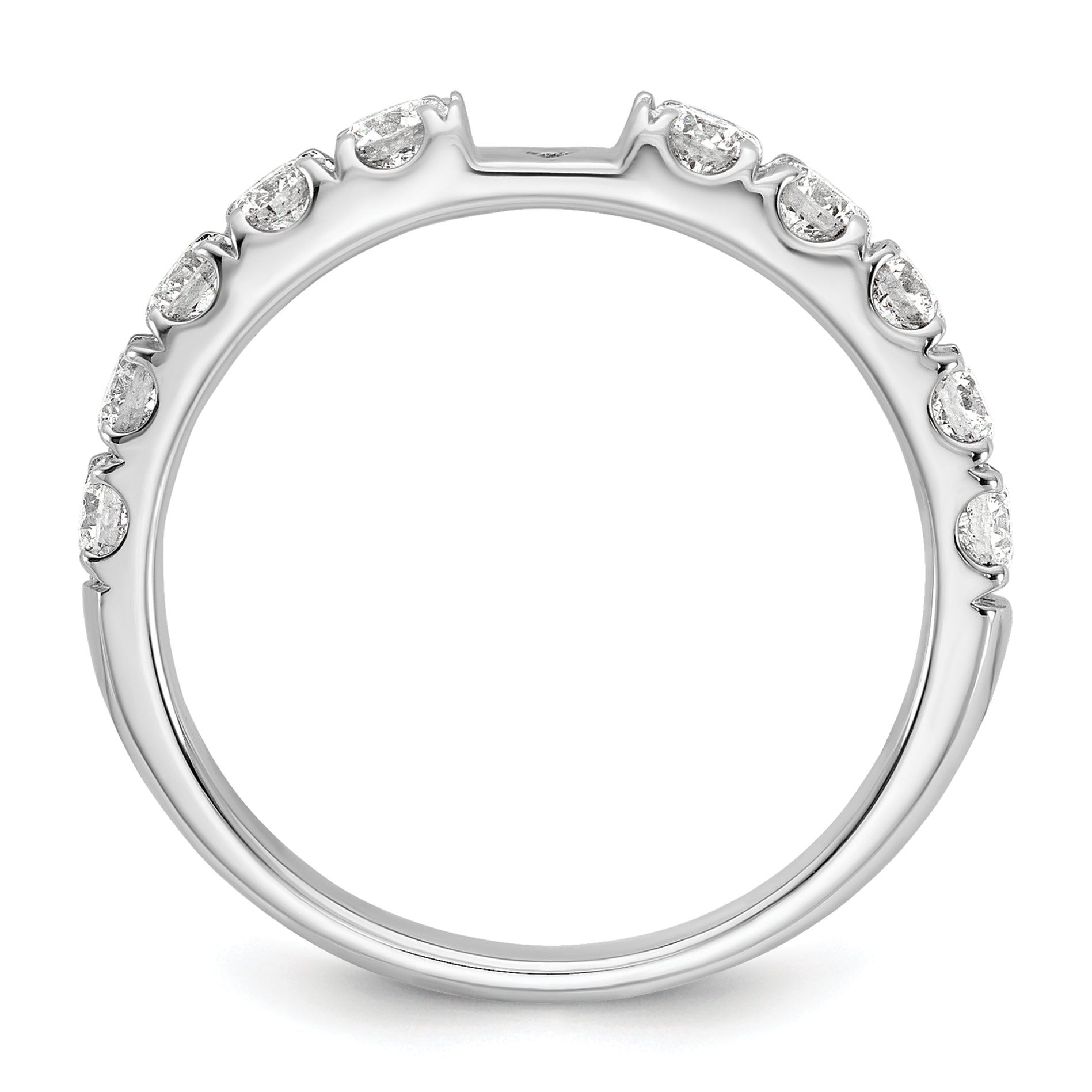 14k White Gold 3/4 carat Lab Grown Diamond VS/SI+ G+ Semi Mount Peg Set Engagement Ring