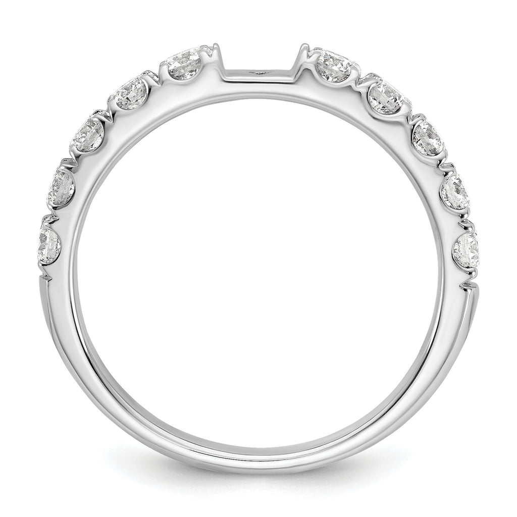 14k White Gold 3/4 carat Lab Grown Diamond VS/SI+ G+ Semi Mount Peg Set Engagement Ring