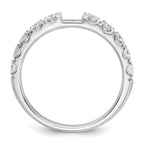 14k White Gold 3/4 carat Lab Grown Diamond VS/SI+ G+ Semi Mount Peg Set Engagement Ring