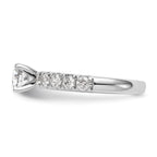 14k White Gold 3/4 carat Lab Grown Diamond VS/SI+ G+ Semi Mount Peg Set Engagement Ring