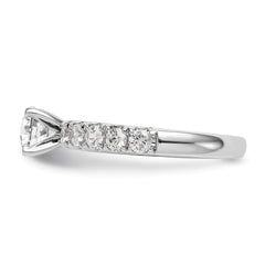 14k White Gold 3/4 carat Lab Grown Diamond VS/SI+ G+ Semi Mount Peg Set Engagement Ring