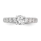 14k White Gold 3/4 carat Lab Grown Diamond VS/SI+ G+ Semi Mount Peg Set Engagement Ring