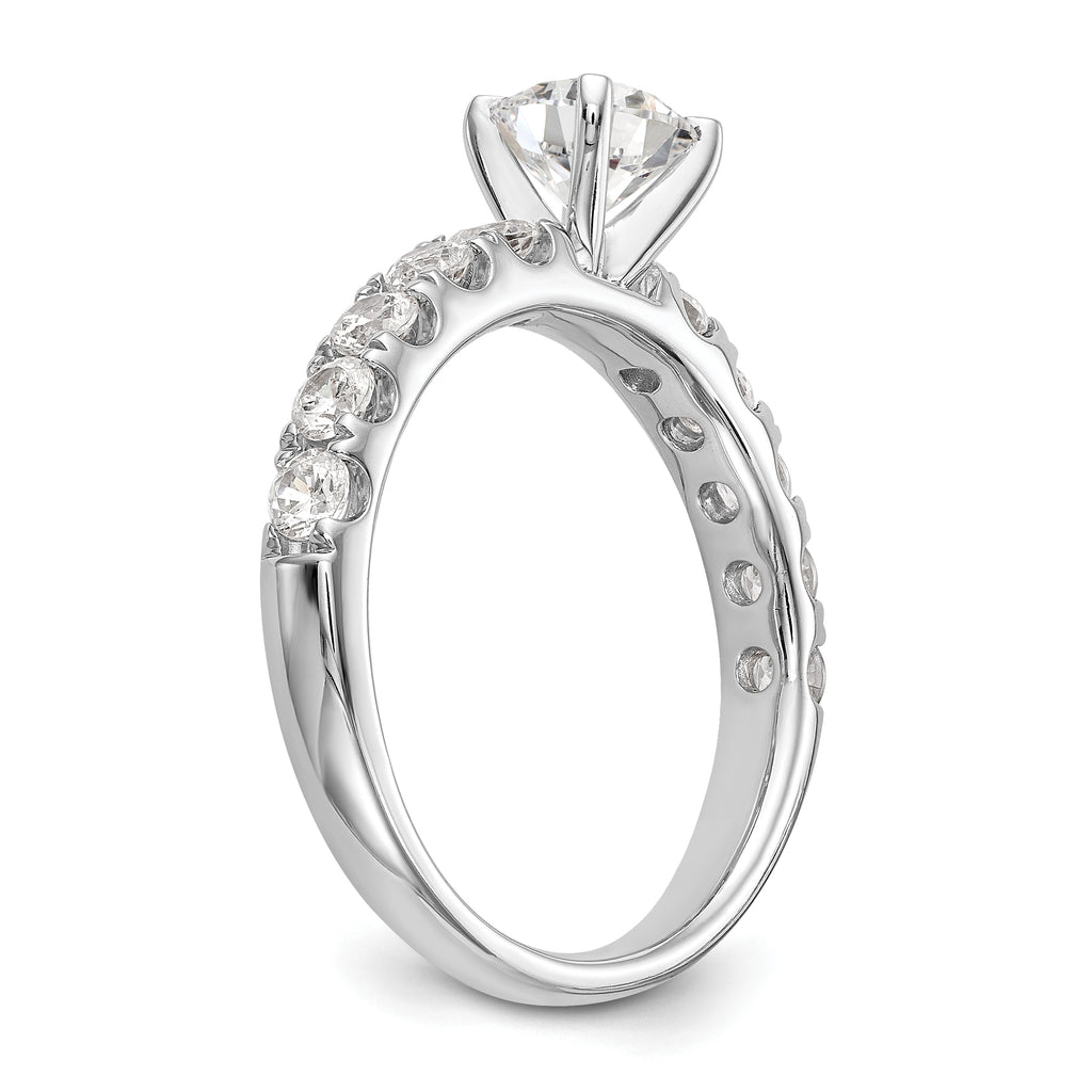 14k White Gold 3/4 carat Lab Grown Diamond VS/SI+ G+ Semi Mount Peg Set Engagement Ring