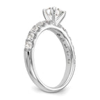 14k White Gold 3/4 carat Lab Grown Diamond VS/SI+ G+ Semi Mount Peg Set Engagement Ring