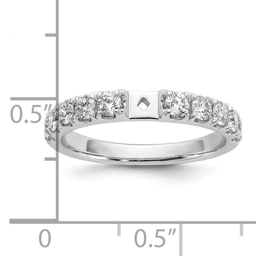 14k White Gold 3/4 carat Lab Grown Diamond VS/SI+ G+ Semi Mount Peg Set Engagement Ring